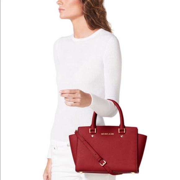 Michael Kors Red Selma satchel - Picture 6 of 8